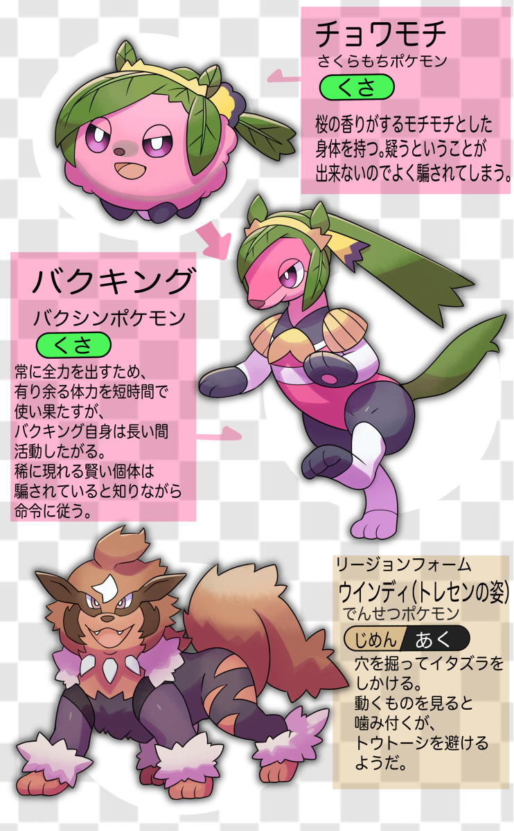 This is a pixiv picture whose title is トレセン地方のポケモン達partいくつか.