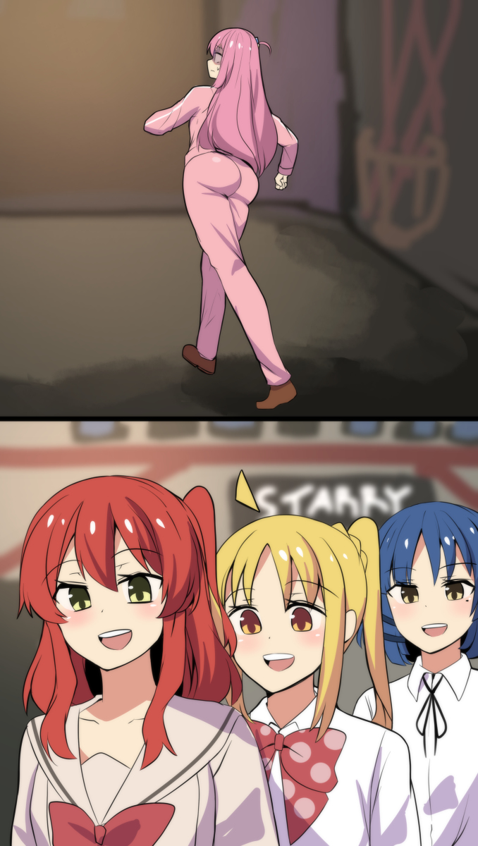 This is a pixiv picture whose title is Bocchi The Walk!.