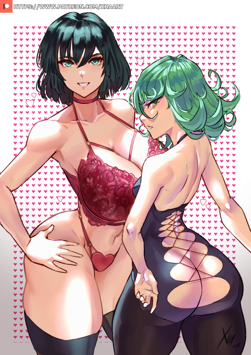 This is a pixiv picture whose title is Tatsumaki and Fubuki.