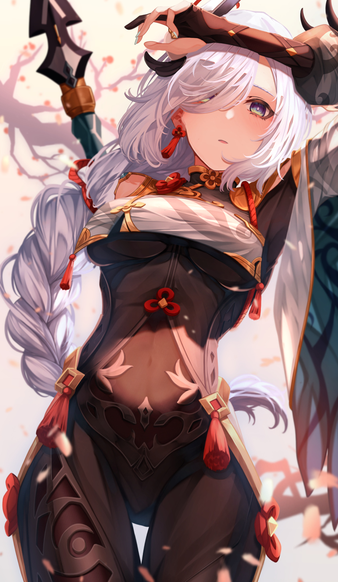 This is a pixiv picture whose title is 【原神】申鶴.