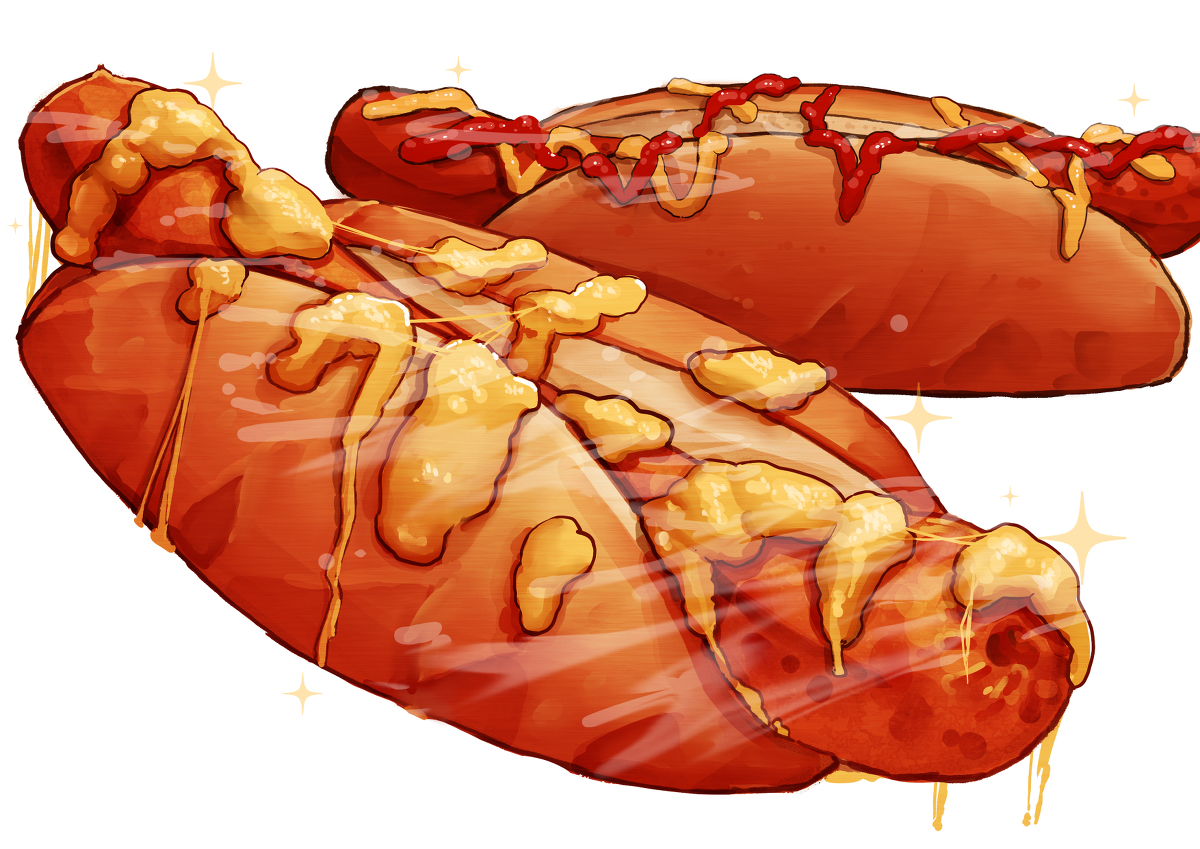 This is a pixiv picture whose title is ホットドッグ.