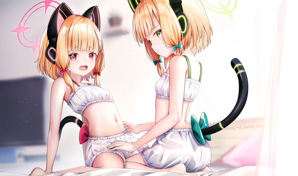 This is a pixiv picture whose title is モモイ＆ミドリ.