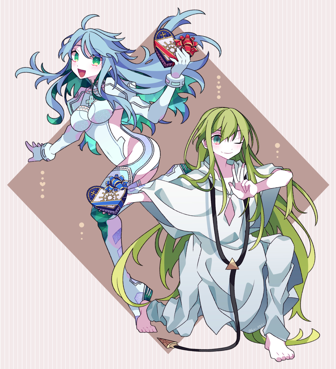 This is a pixiv picture whose title is 祝福ロックオンチョコ.
