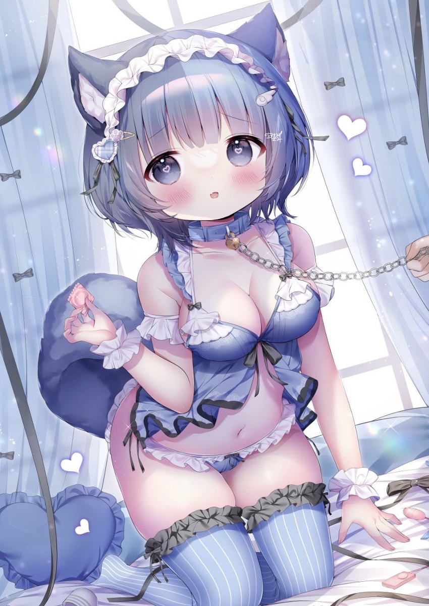 This is a pixiv picture whose title is 💙🐺🤍.