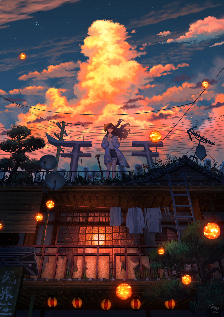 This is a pixiv picture whose title is 「ようこそ、大炎刻街へ」.
