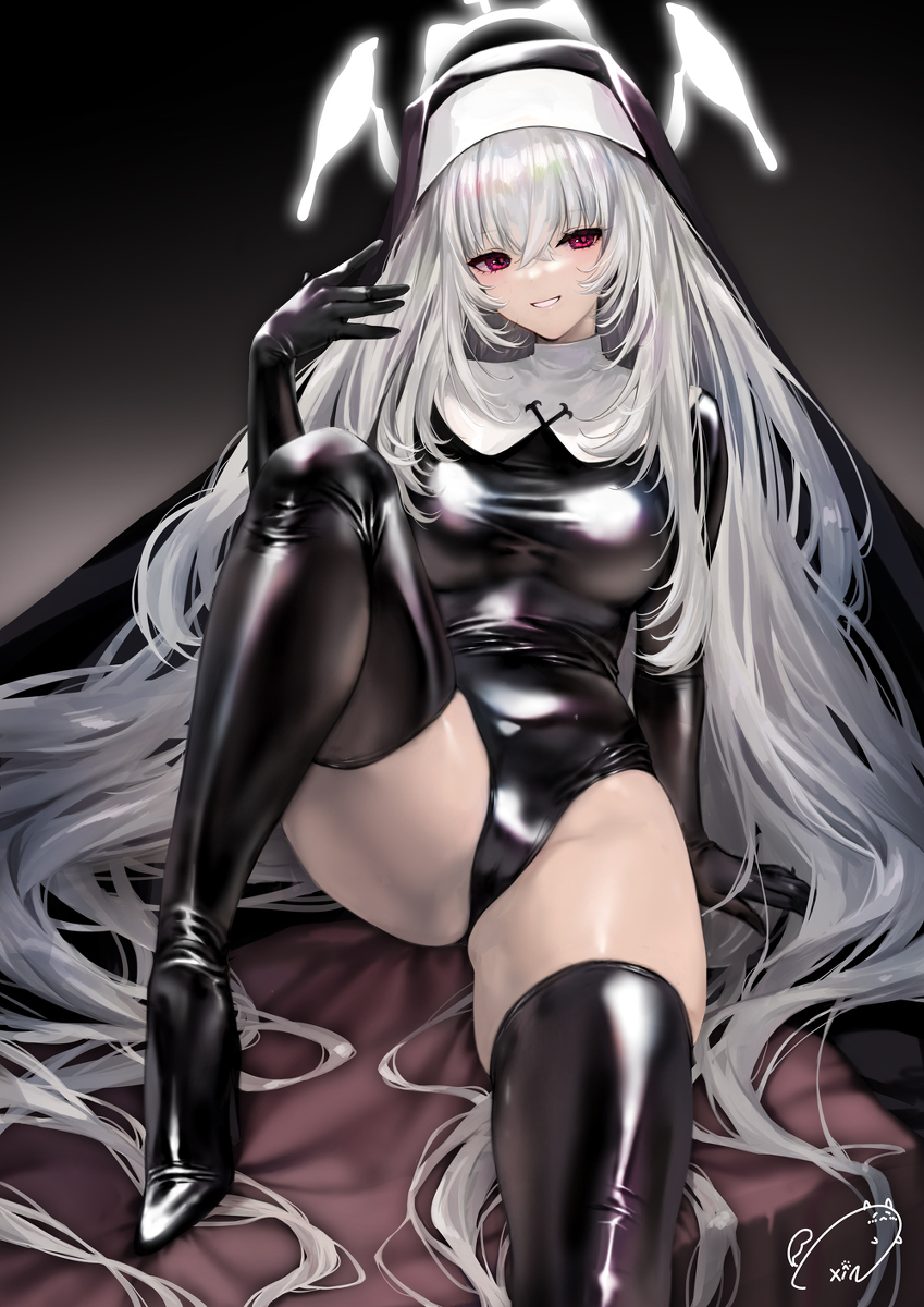 This is a pixiv picture whose title is 先生、これが私の覚悟です。.