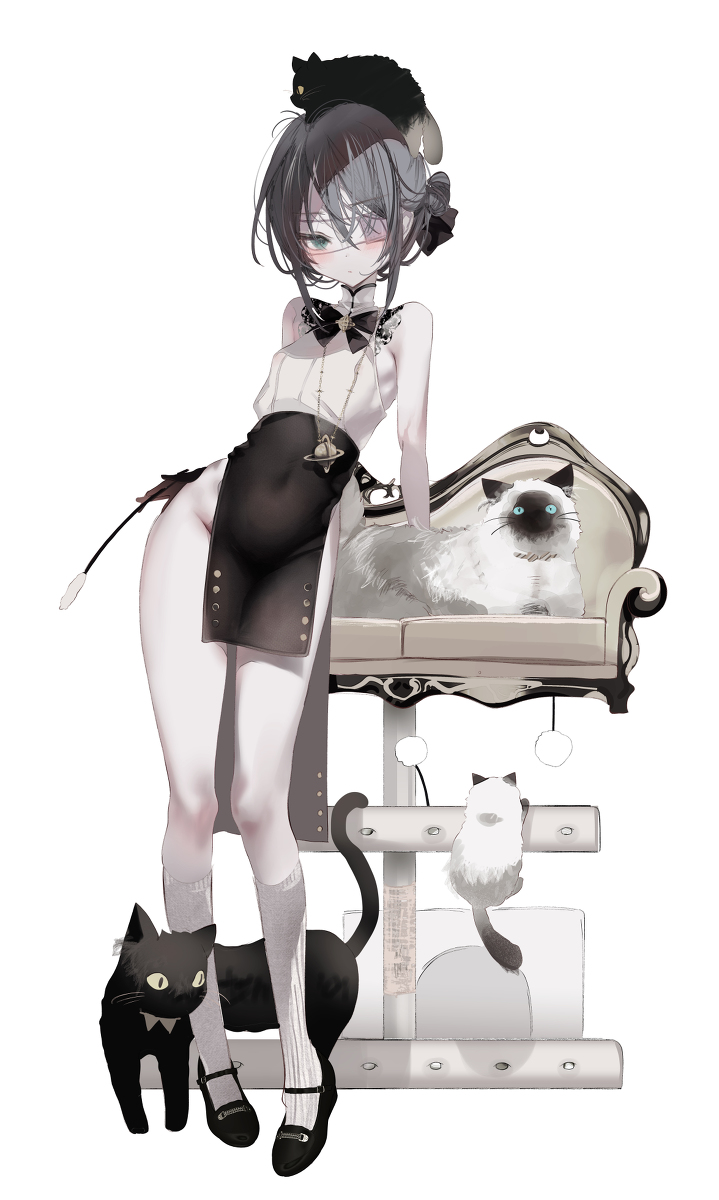 This is a pixiv picture whose title is 葉一(猫の日2023).