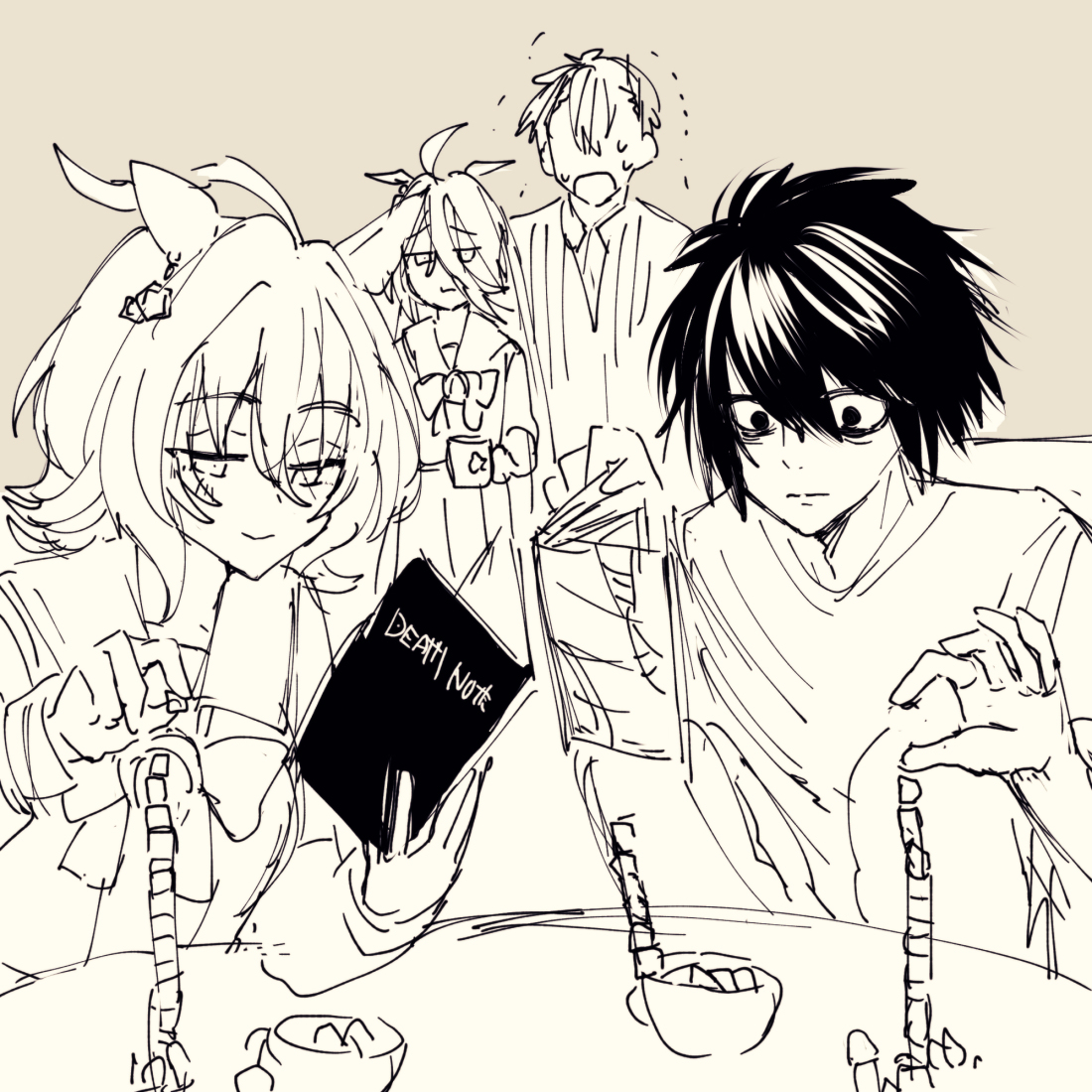 This is a pixiv picture whose title is 甘党.