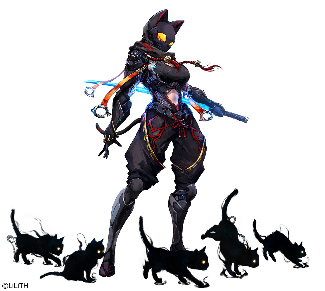 This is a pixiv picture whose title is 黒猫先生.