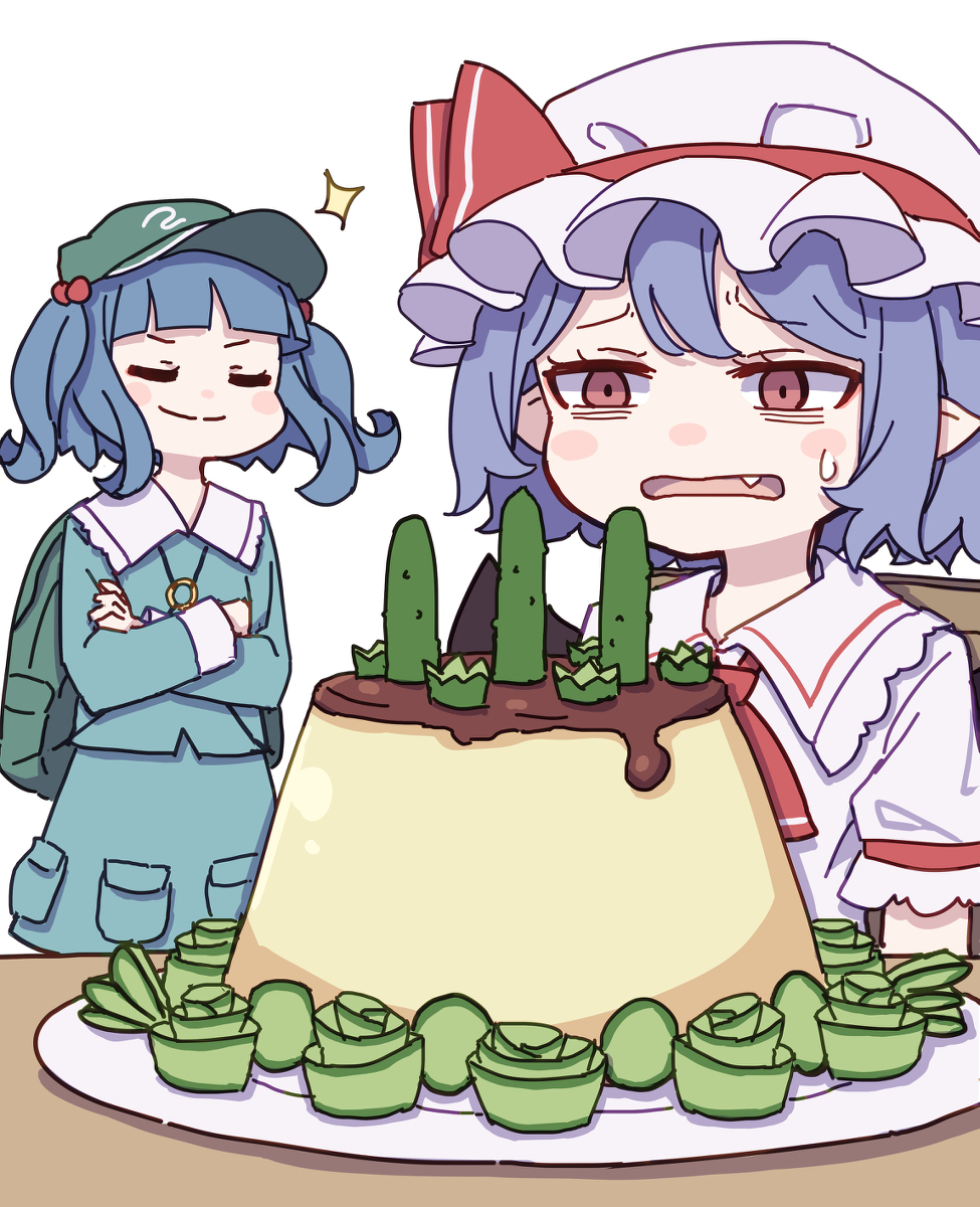 This is a pixiv picture whose title is 河童特製きゅうりぷりん.