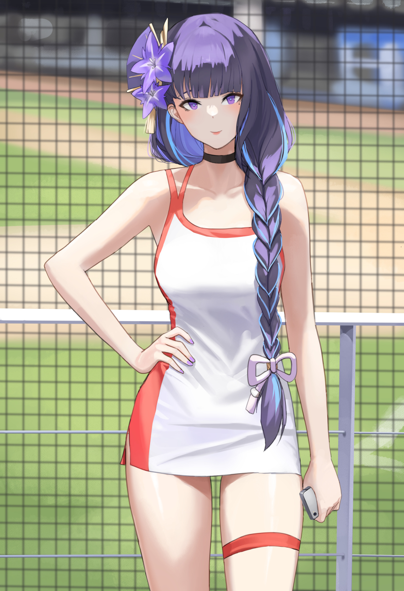 This is a pixiv picture whose title is 雷電将軍.