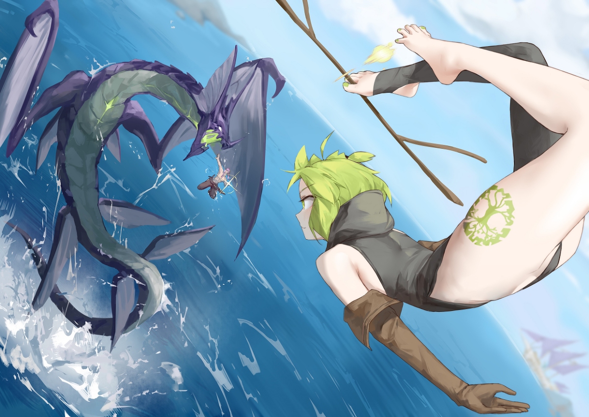 This is a pixiv picture whose title is 海战.