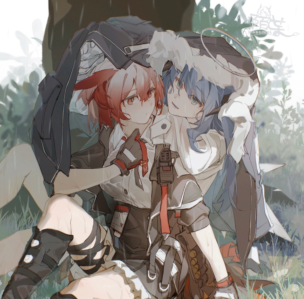 This is a pixiv picture whose title is 我知道你不喜欢雨，所以忘记带伞了.