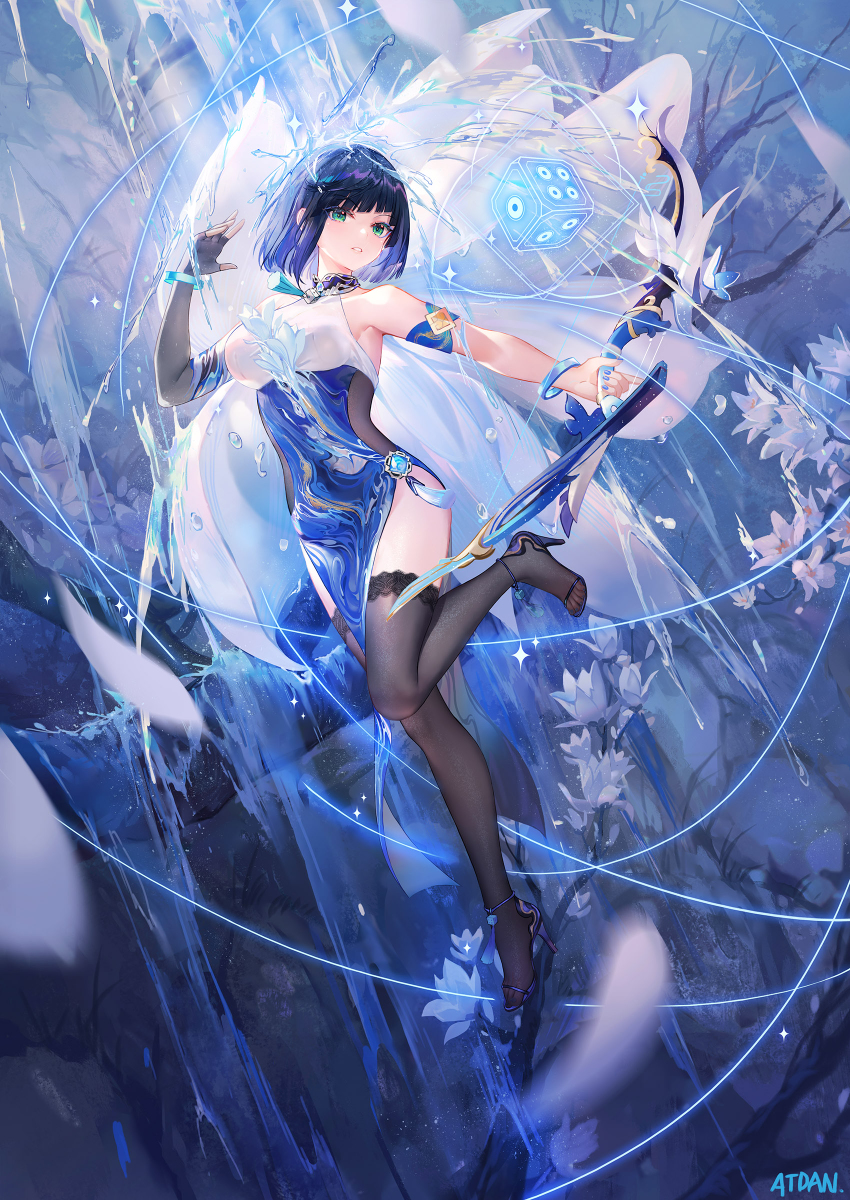 This is a pixiv picture whose title is 夜蘭.