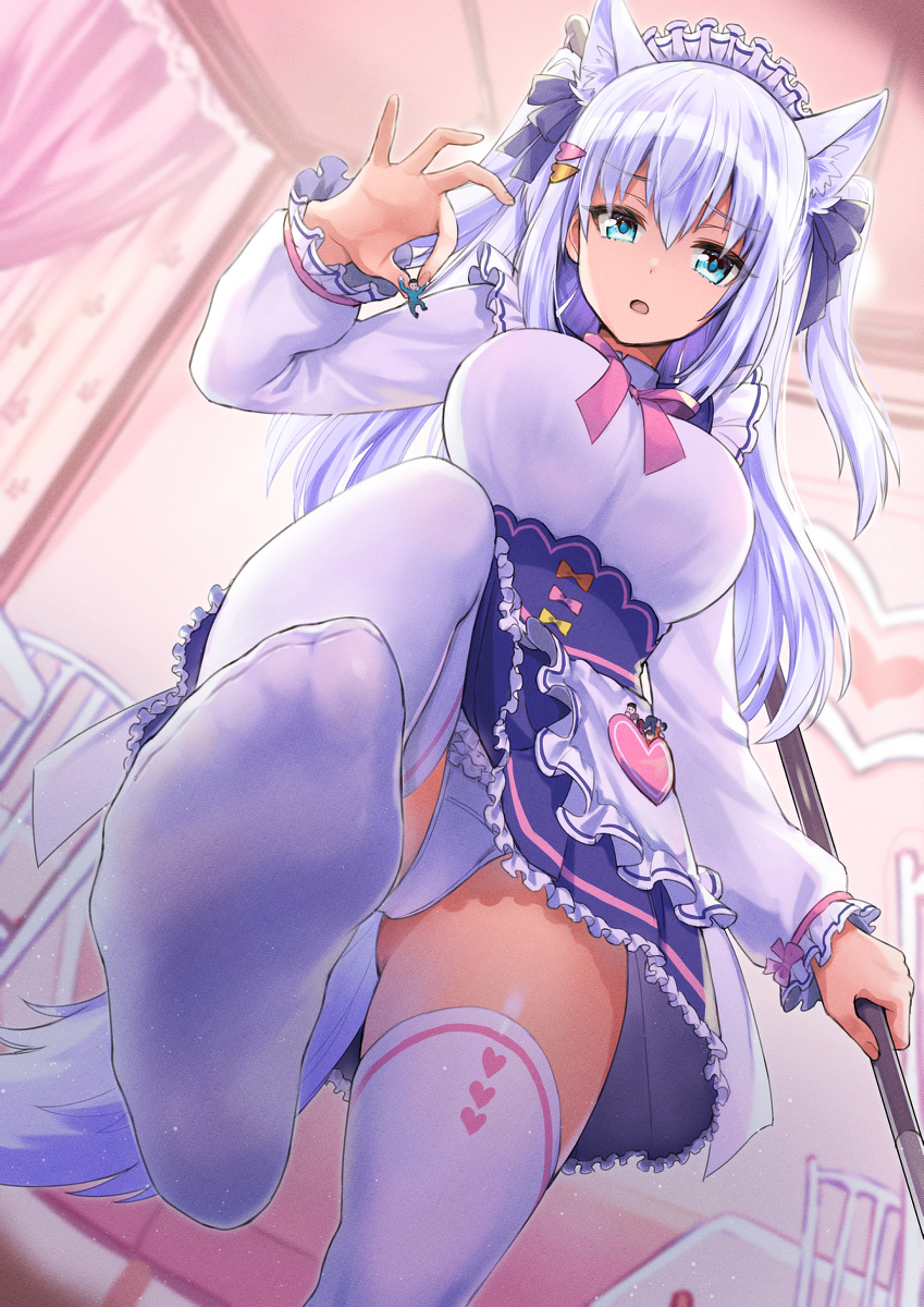This is a pixiv picture whose title is VTuber／白雪みしろ.