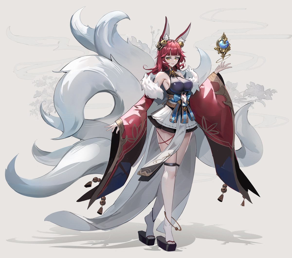 This is a pixiv picture whose title is 狐耳.