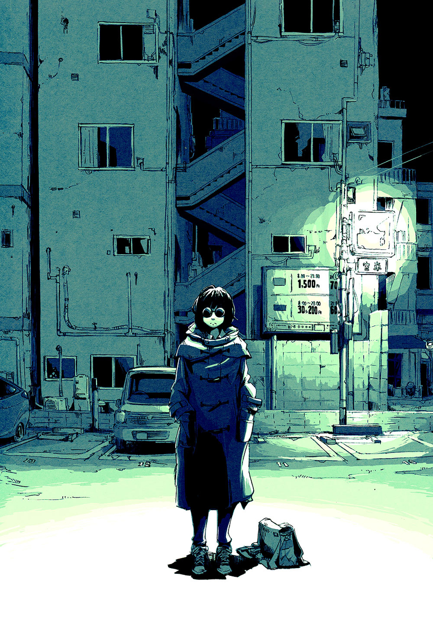 This is a pixiv picture whose title is 駐車場.