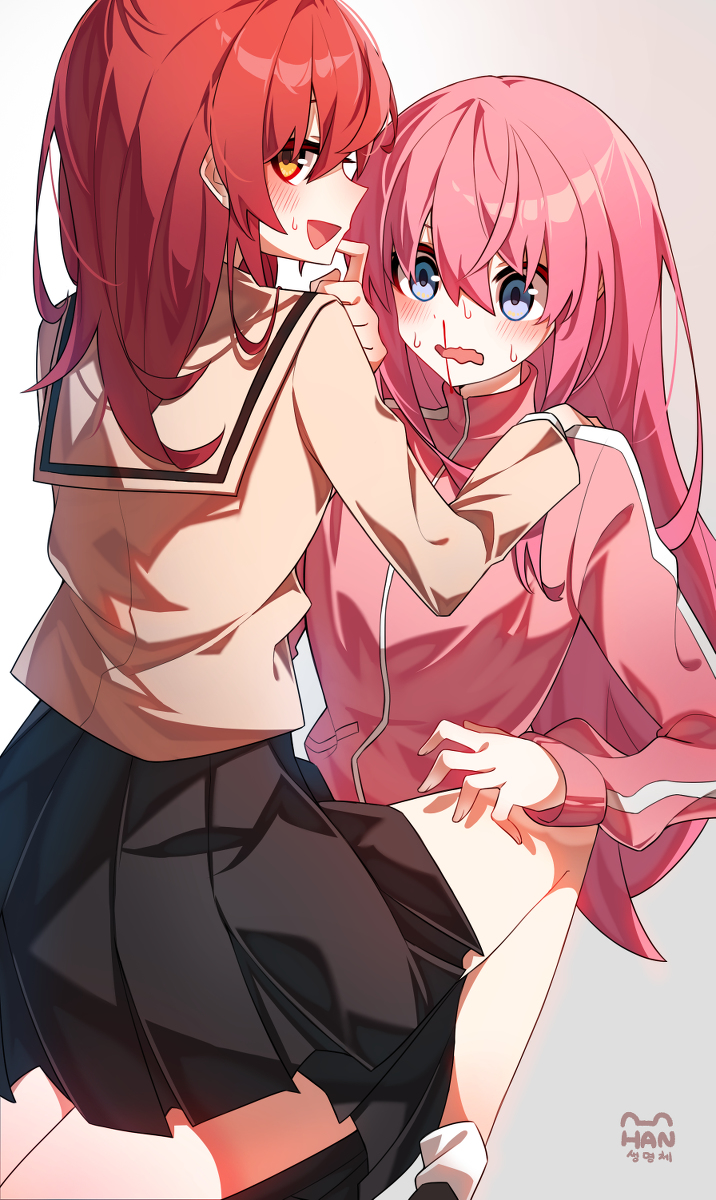 This is a pixiv picture whose title is "まだ何もしてないのに…".