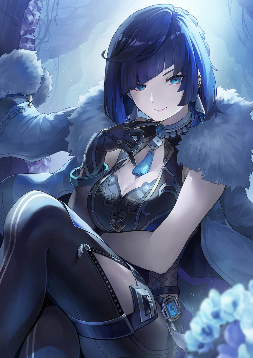 This is a pixiv picture whose title is 夜蘭.