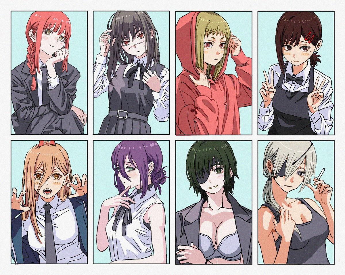 This is a pixiv picture whose title is CSM girls.
