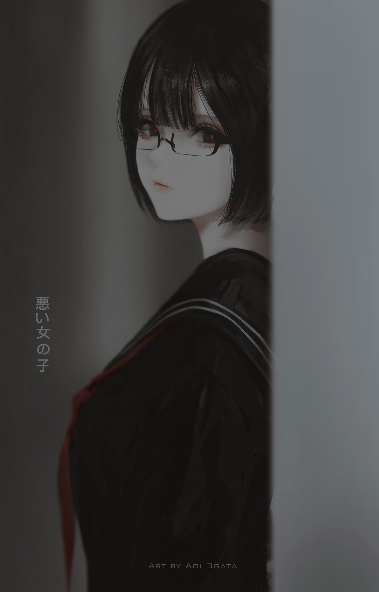 This is a pixiv picture whose title is bad girl.