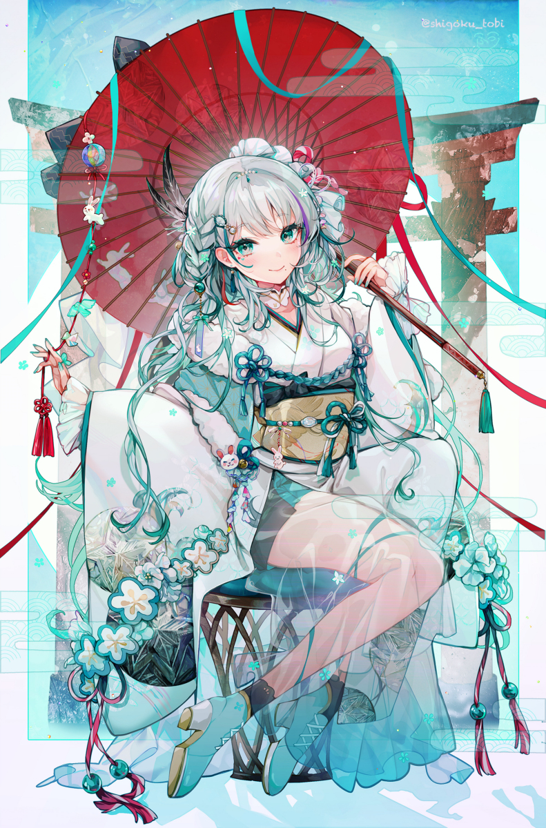 This is a pixiv picture whose title is ⛩️.