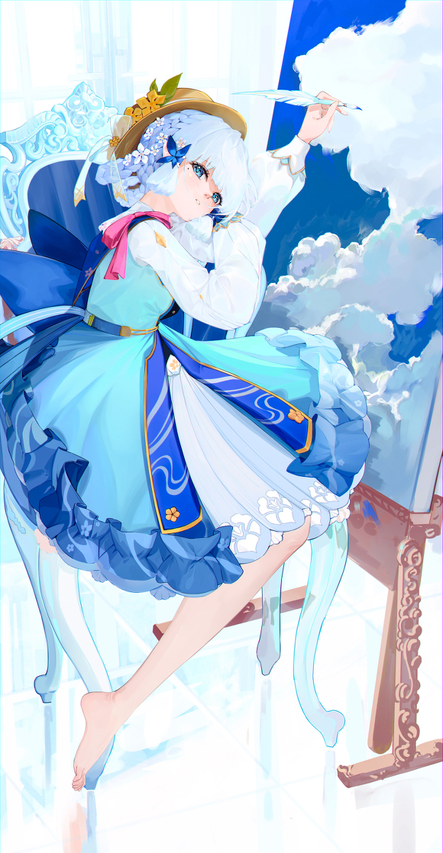 This is a pixiv picture whose title is 神里綾華.