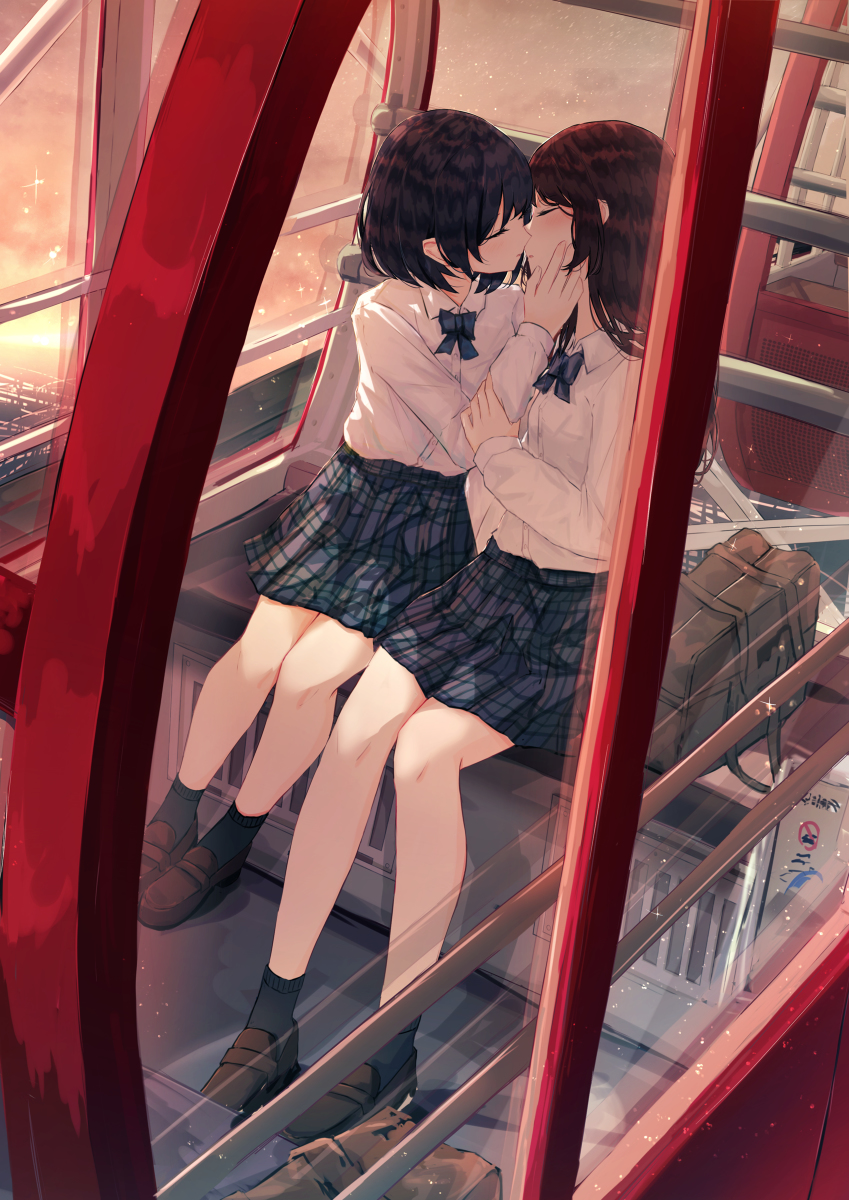 This is a pixiv picture whose title is やっとキスできるね....