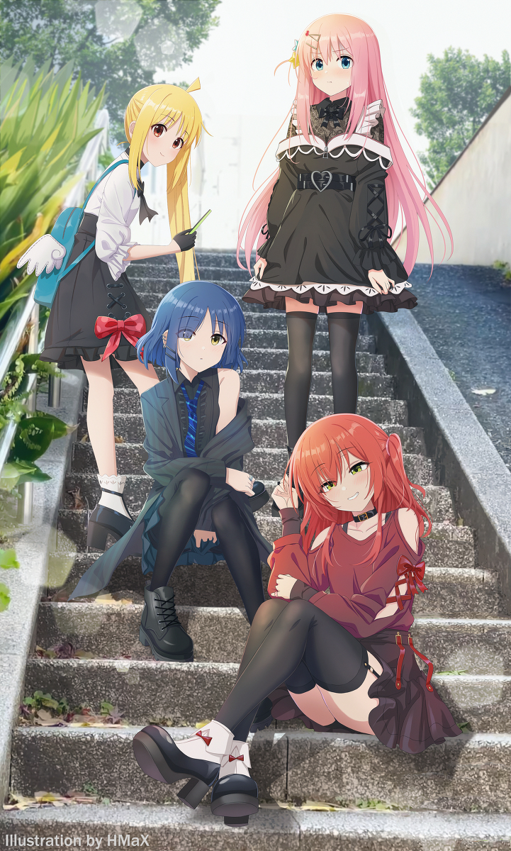 This is a pixiv picture whose title is 地雷系·結束バンド.