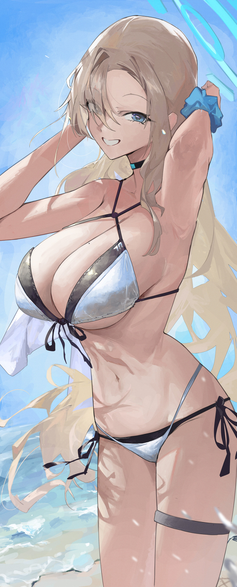This is a pixiv picture whose title is 👙☀.