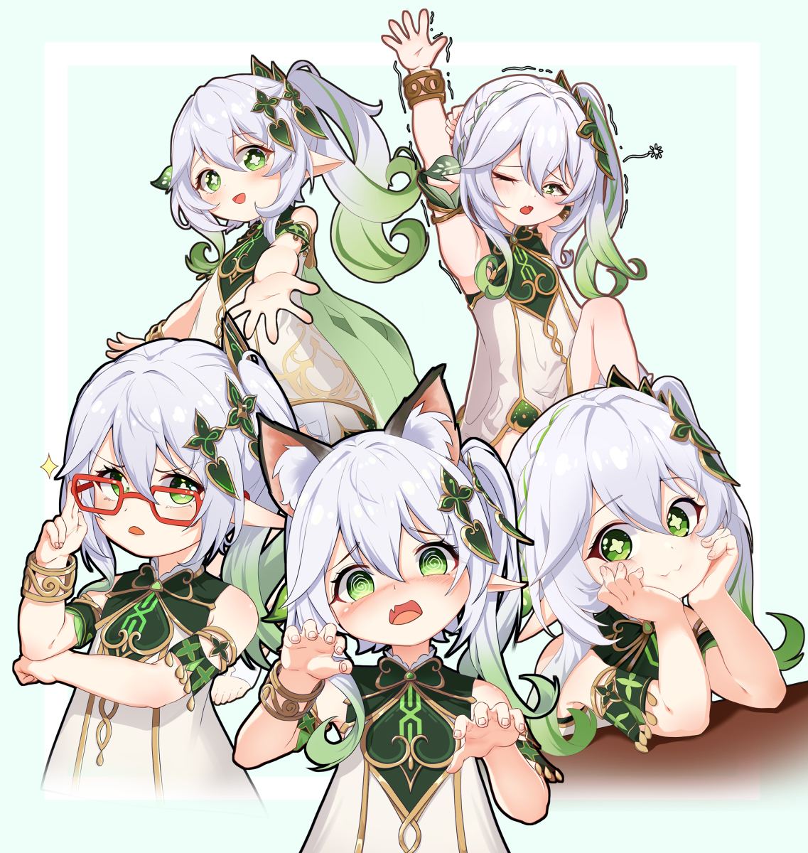 This is a pixiv picture whose title is 💚.