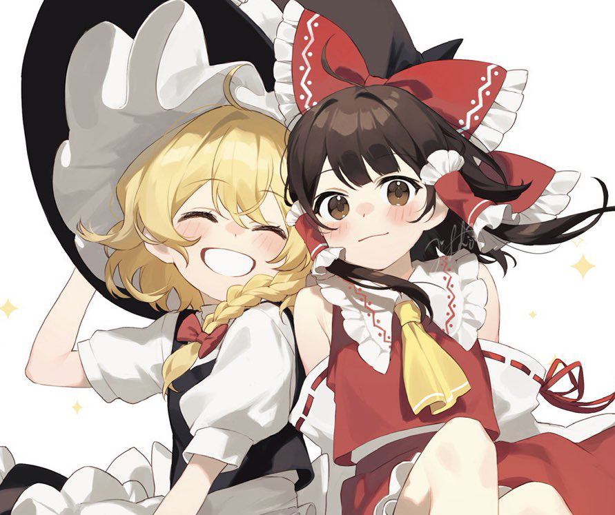 This is a pixiv picture whose title is レイマリ🌸.
