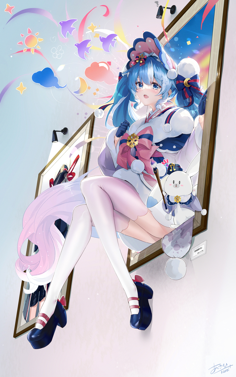 This is a pixiv picture whose title is 冬空ノ画家.