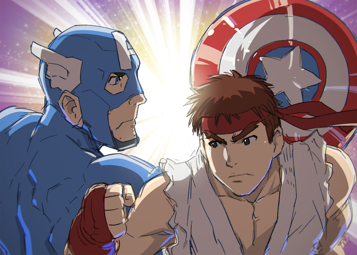 This is a pixiv picture whose title is 元軍人VS無職.