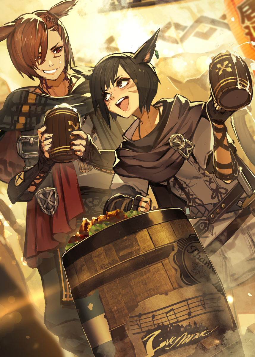 This is a pixiv picture whose title is 立ち飲み処.