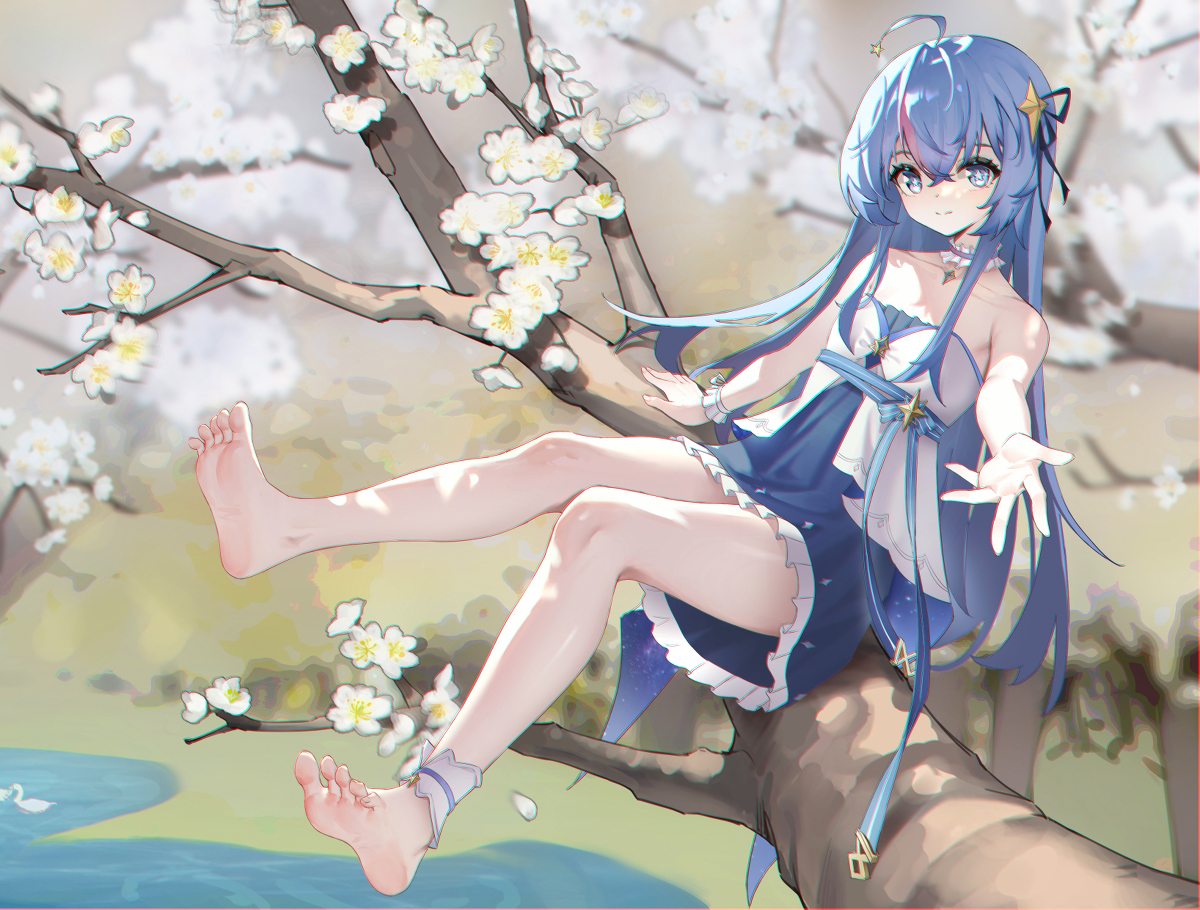 This is a pixiv picture whose title is 妹妹爬树.