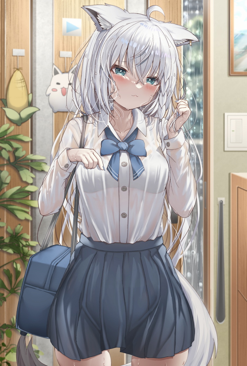 This is a pixiv picture whose title is ずぶ濡れ🦊.