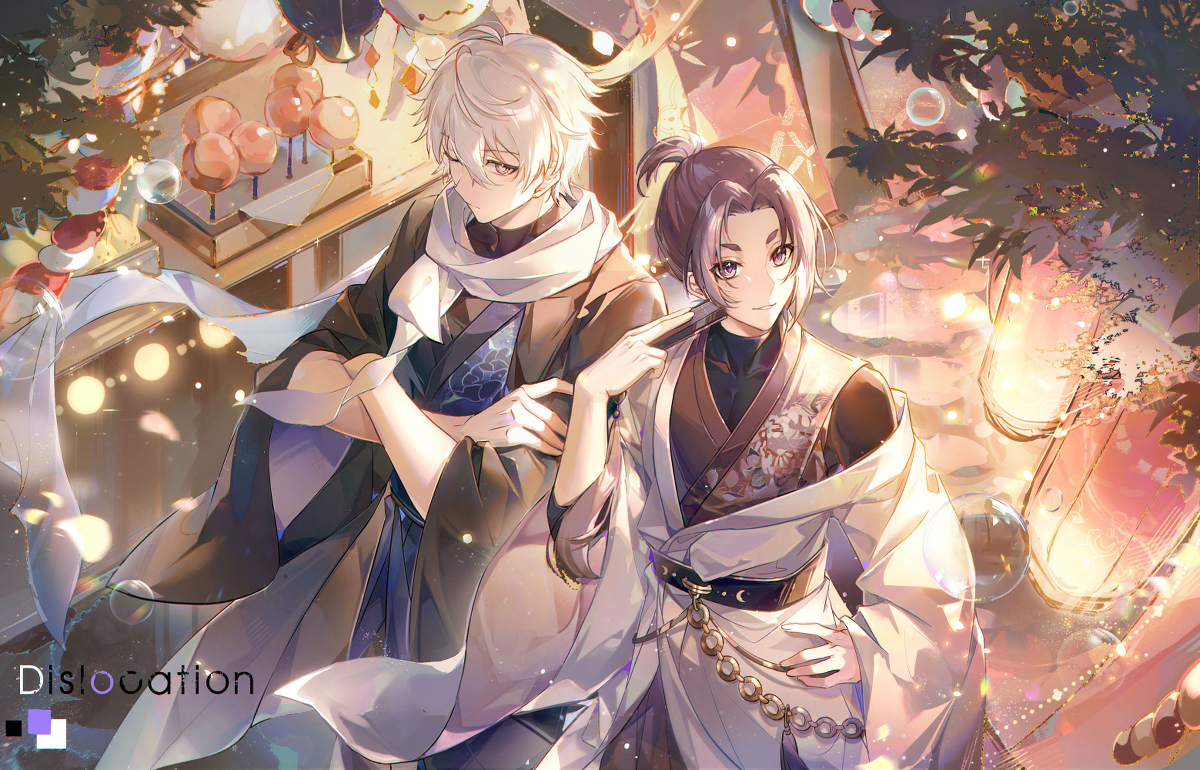 This is a pixiv picture whose title is go to the temple fair together.