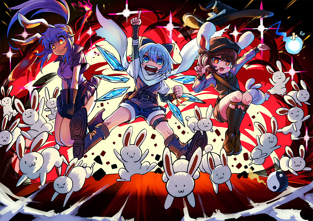 This is a pixiv picture whose title is 《东方冰之勇者记》.