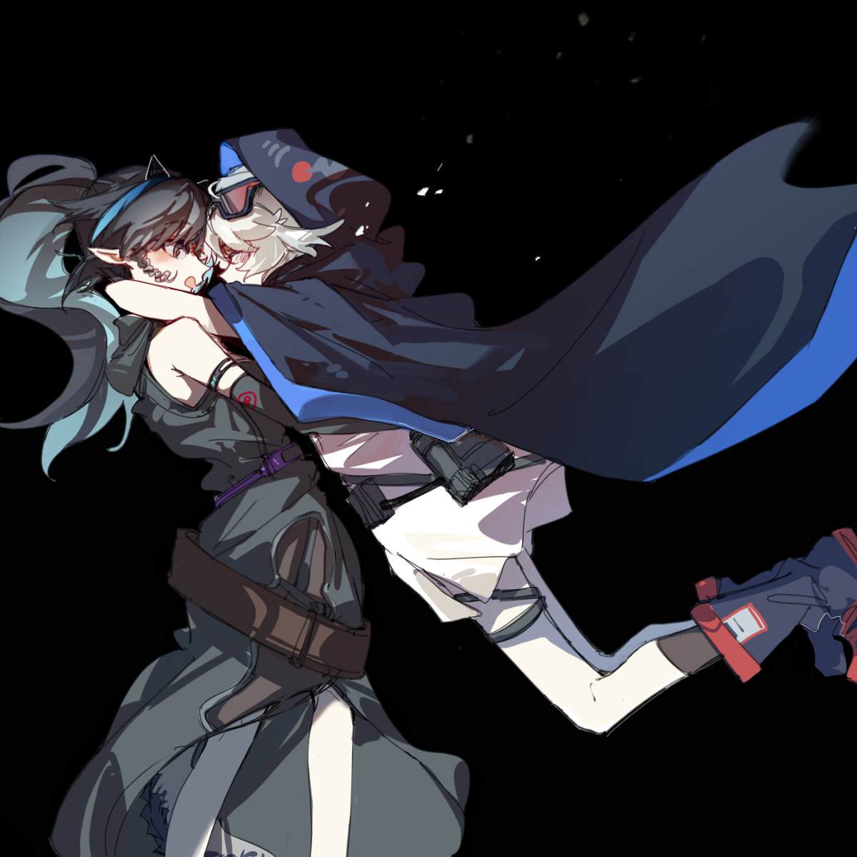 This is a pixiv picture whose title is 夜桑和莓绿.