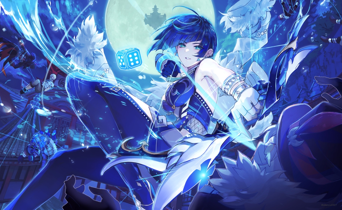 This is a pixiv picture whose title is 夜蘭.