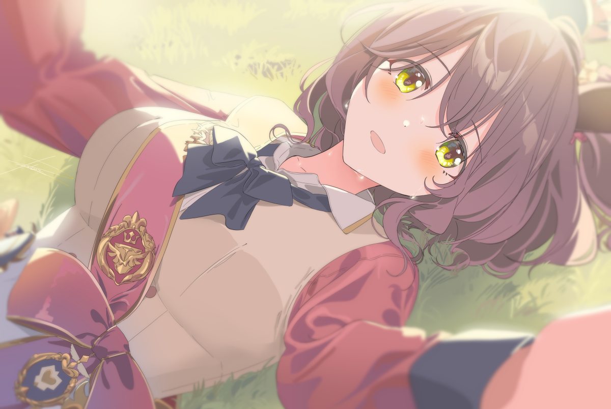 This is a pixiv picture whose title is can't keep my eyes off U.