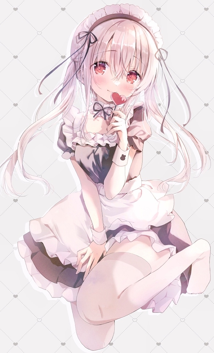 This is a pixiv picture whose title is メイド服めいちゃん.