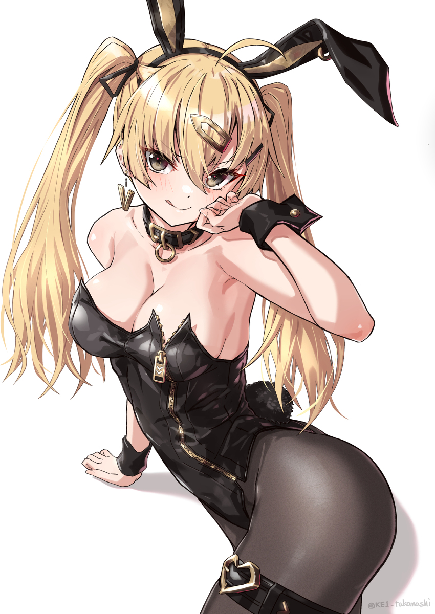 This is a pixiv picture whose title is デカジッパー黒金バニー.