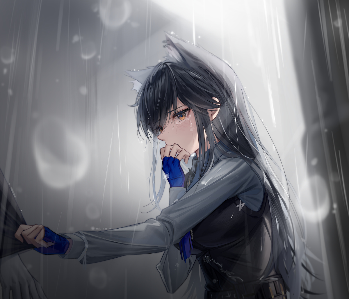 This is a pixiv picture whose title is 雨.