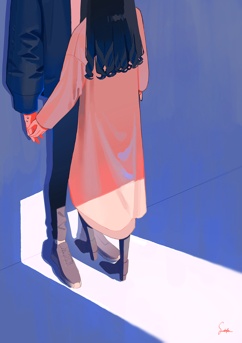 This is a pixiv picture whose title is 逃げなよ.