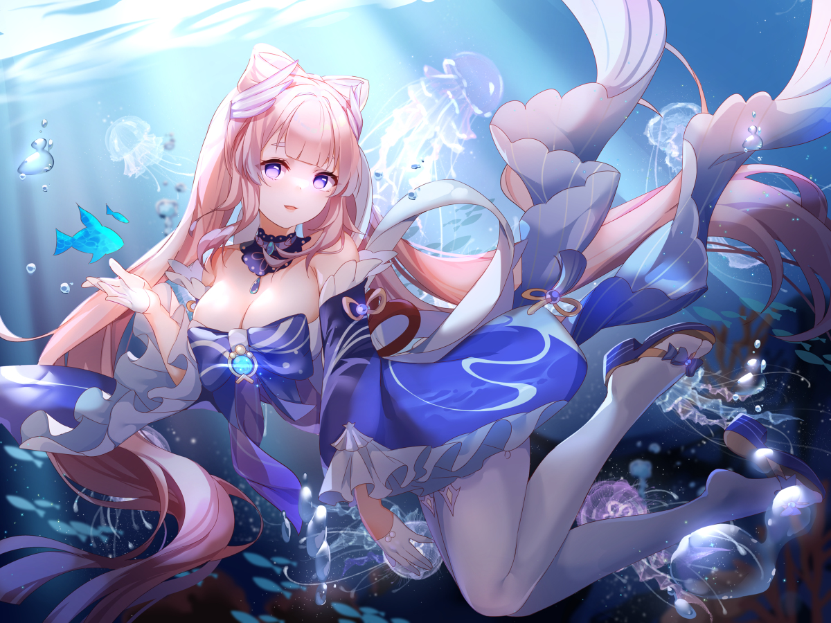 This is a pixiv picture whose title is 珊瑚宫心海.