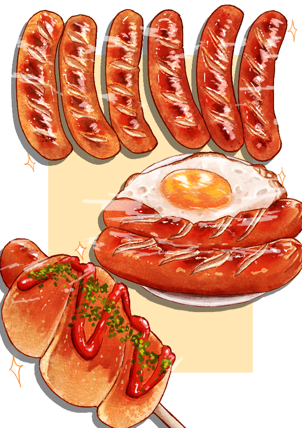 This is a pixiv picture whose title is ソーセージ.