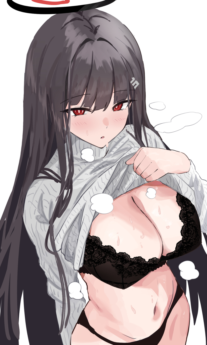 This is a pixiv picture whose title is ヒマリに誠意を見せたいならこうすべきと聞いて….
