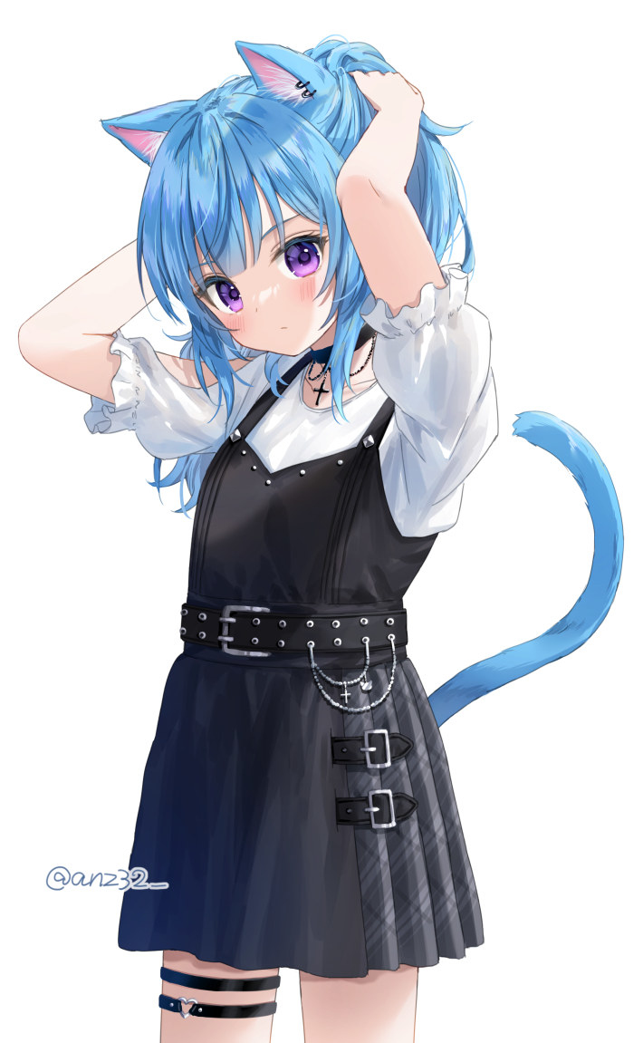 This is a pixiv picture whose title is 青猫.